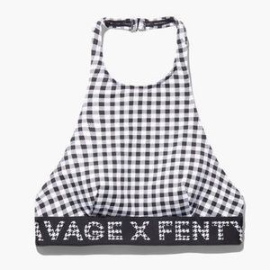 SAVAGE X FENTY | black & white halter bralette